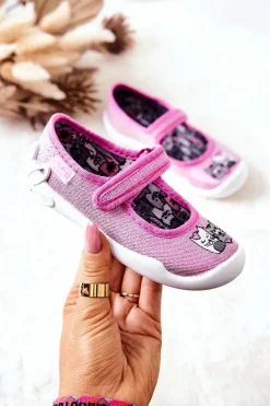 Dziewczęce|Back To School>BEFADO Papcie Baleriny Kotki 114X465 Różowe