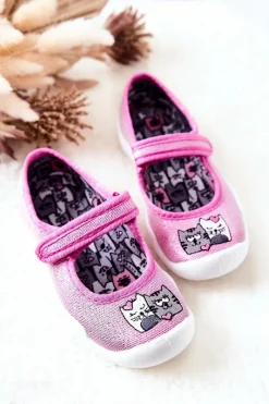 Dziewczęce|Back To School>BEFADO Papcie Baleriny Kotki 114X465 Różowe