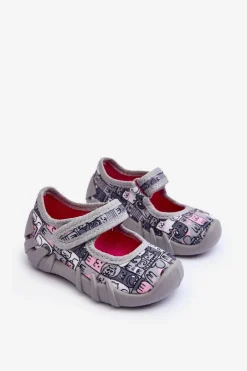 Dziewczęce|Back To School></noscript>BEFADO Papcie Baleriny Kotki 109P261 Szare