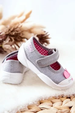 Outlet BEFADO Papcie Baleriny Królik 209P033 Szare