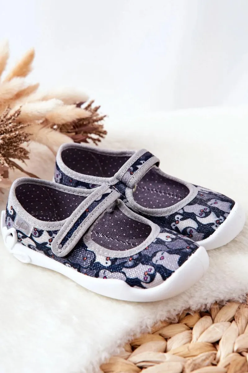 Clearance Papcie Baleriny Pingwinki 114X463 Czarne Dzieci Dziewczęce|Back To School