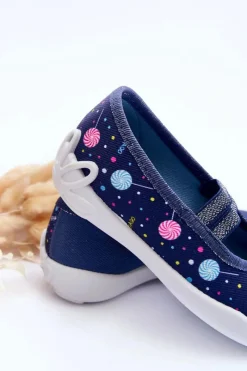 New Papcie Baleriny 116X316 Granatowe Dzieci Dziewczęce|Balerinki Dziecięce