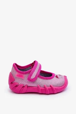 Dziewczęce|Back To School></noscript>BEFADO Papcie Baleriny Błyszczące Kotki 109P235 Różowe Czarny