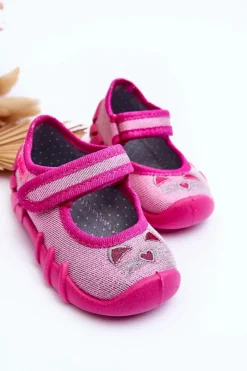 Dziewczęce|Back To School></noscript>BEFADO Papcie Baleriny Błyszczące Kotki 109P235 Różowe Czarny