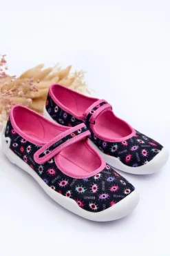 Best BEFADO Papcie Baleriny Dziewczęce 114Y518 Granatowo-Różowe Niebieski