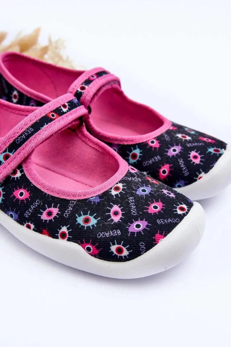 Best BEFADO Papcie Baleriny Dziewczęce 114Y518 Granatowo-Różowe Niebieski