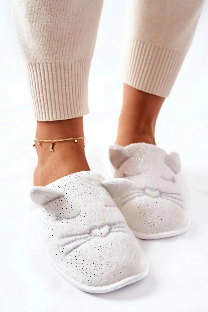 Online Evento Papcie Błyszczące Kotki Z Uszami Białe Kaisy Biały