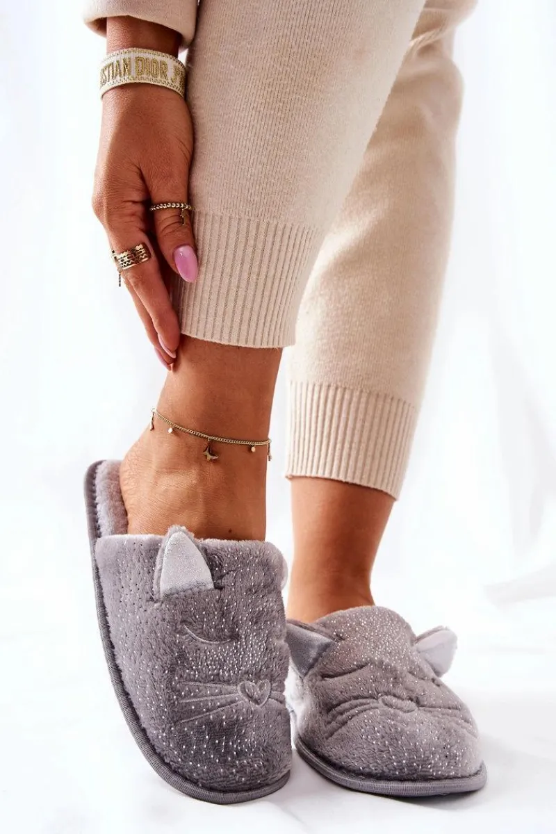 Online Evento Papcie Błyszczące Kotki Z Uszami Szare Kaisy