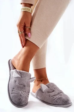 Online Evento Papcie Błyszczące Kotki Z Uszami Szare Kaisy