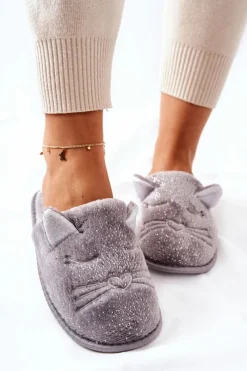 Online Evento Papcie Błyszczące Kotki Z Uszami Szare Kaisy