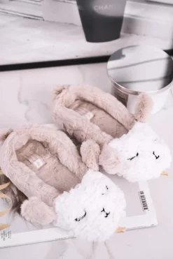 Boto Papcie Damskie Futrzane Owieczki Beżowe Ben