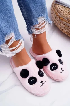 Sale Boto Papcie Damskie Z Futerkiem Pandy Różowe Fimeo