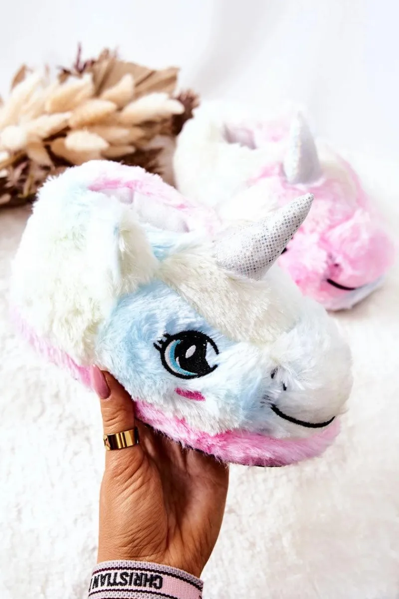 Clearance Papcie Dziecięce Wsuwane Jednorożce Wielokolorowe Dzieci Dziewczęce