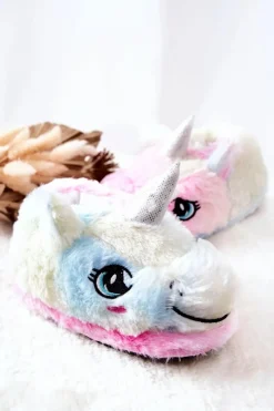 Clearance Papcie Dziecięce Wsuwane Jednorożce Wielokolorowe Dzieci Dziewczęce