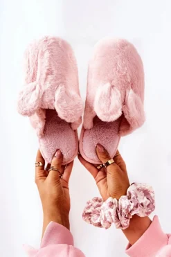 Sale Boto Papcie Futrzane Z Uszami Różowe Thorpe