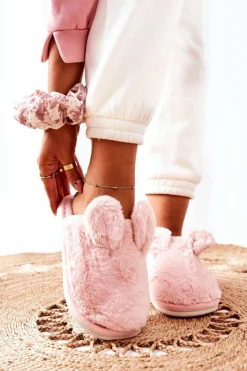 Sale Boto Papcie Futrzane Z Uszami Różowe Thorpe