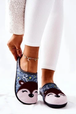 Kapcie Klasyczne>Boto Papcie Ocieplane Renifer e Taffy Niebieski