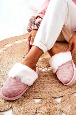 Boto Papcie Ocieplane Z Futerkiem Różowe Flamarin