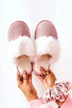 Boto Papcie Ocieplane Z Futerkiem Różowe Flamarin