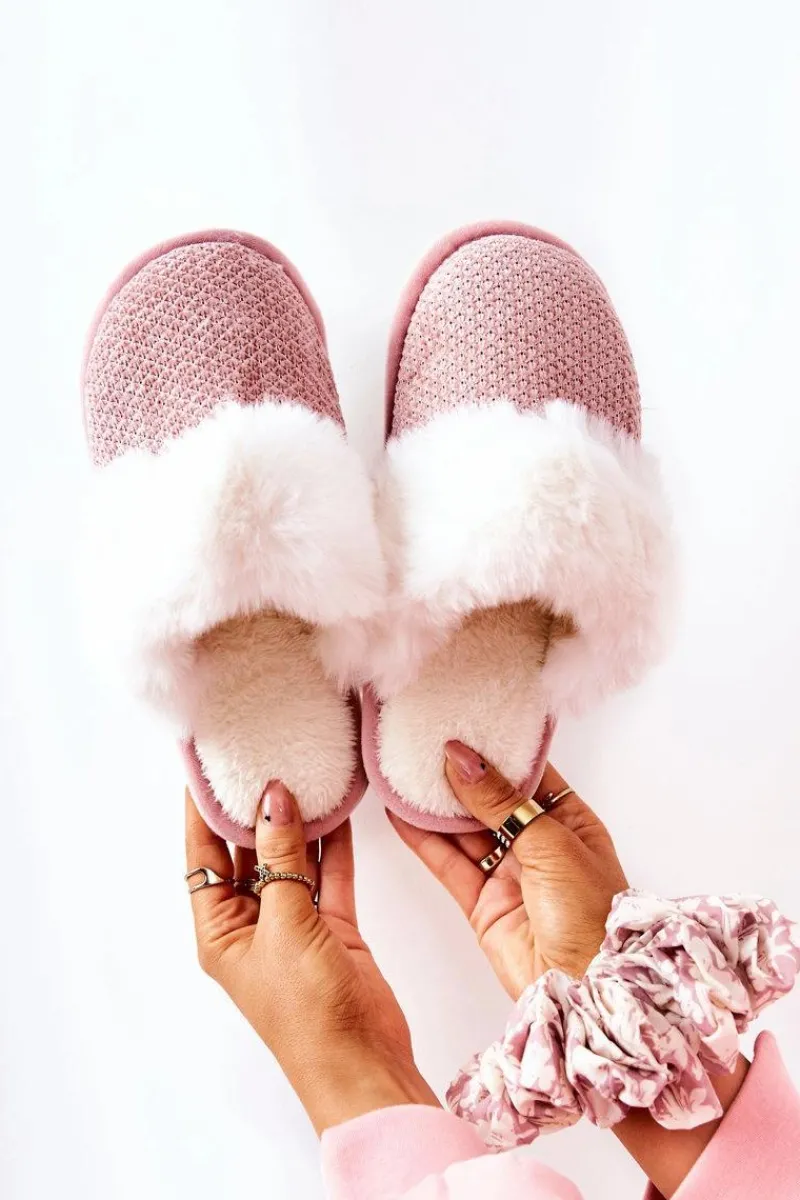 Boto Papcie Ocieplane Z Futerkiem Różowe Flamarin