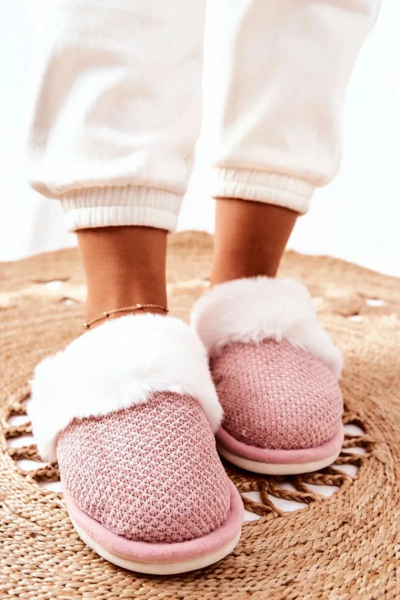 Boto Papcie Ocieplane Z Futerkiem Różowe Flamarin