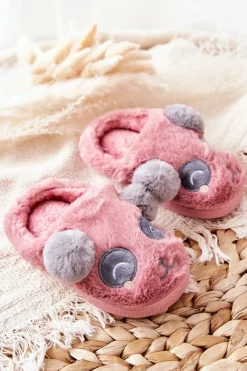 Dziewczęce></noscript>Boto Papcie Ze Zwierzątkiem Ciemno Różowe Pandi