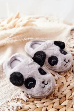 Discount Papcie Ze Zwierzątkiem Szare Pandi Dzieci Dziewczęce