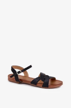 Sandały Płaskie><noscript><img width=