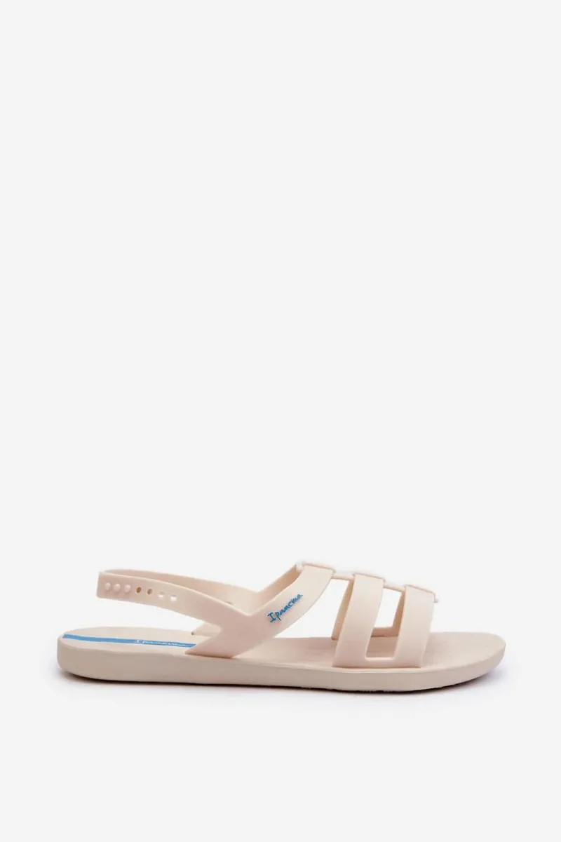 Sandały Gumowe|Sandały Płaskie>Ipanema Płaskie Sandały Damskie 83516 Style Sandal Fem Beżowe
