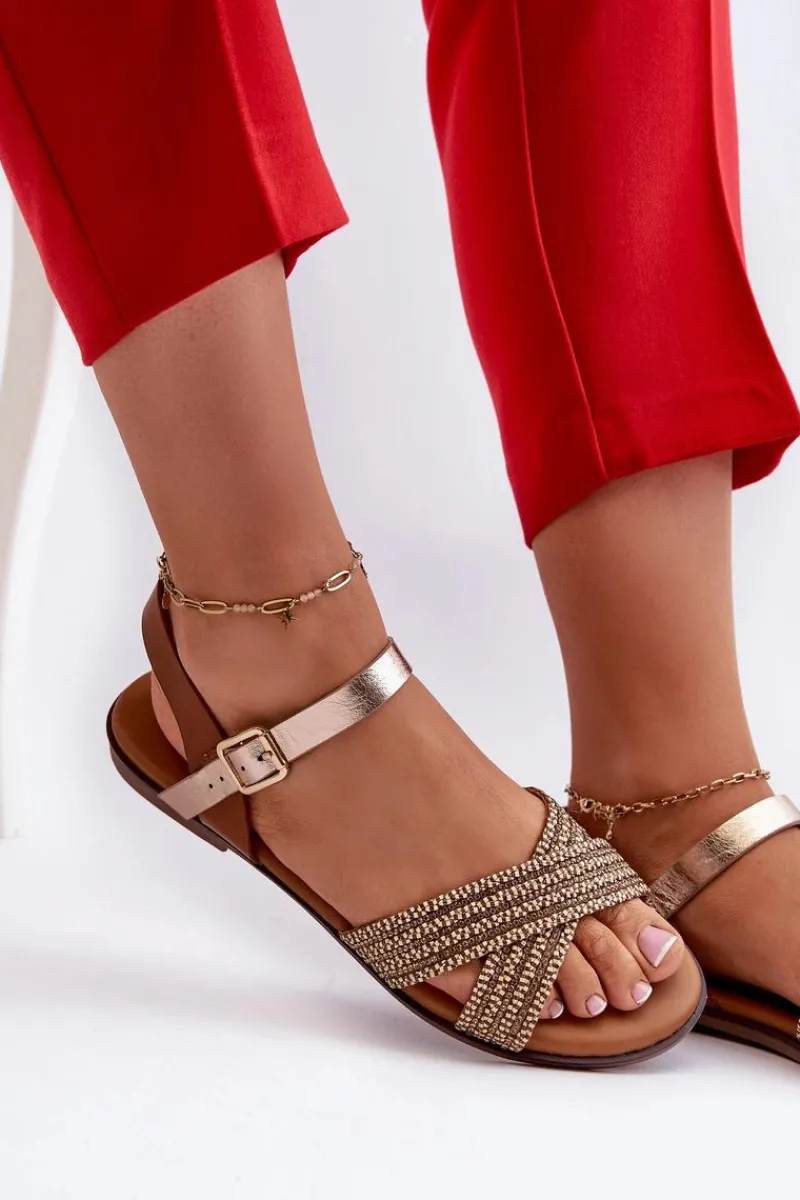 Sandały Płaskie>Damskie buty S.Barski Płaskie Sandały Damskie S.Barski MY923 Brązowe