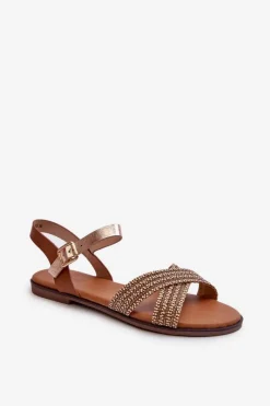 Sandały Płaskie><noscript><img width=