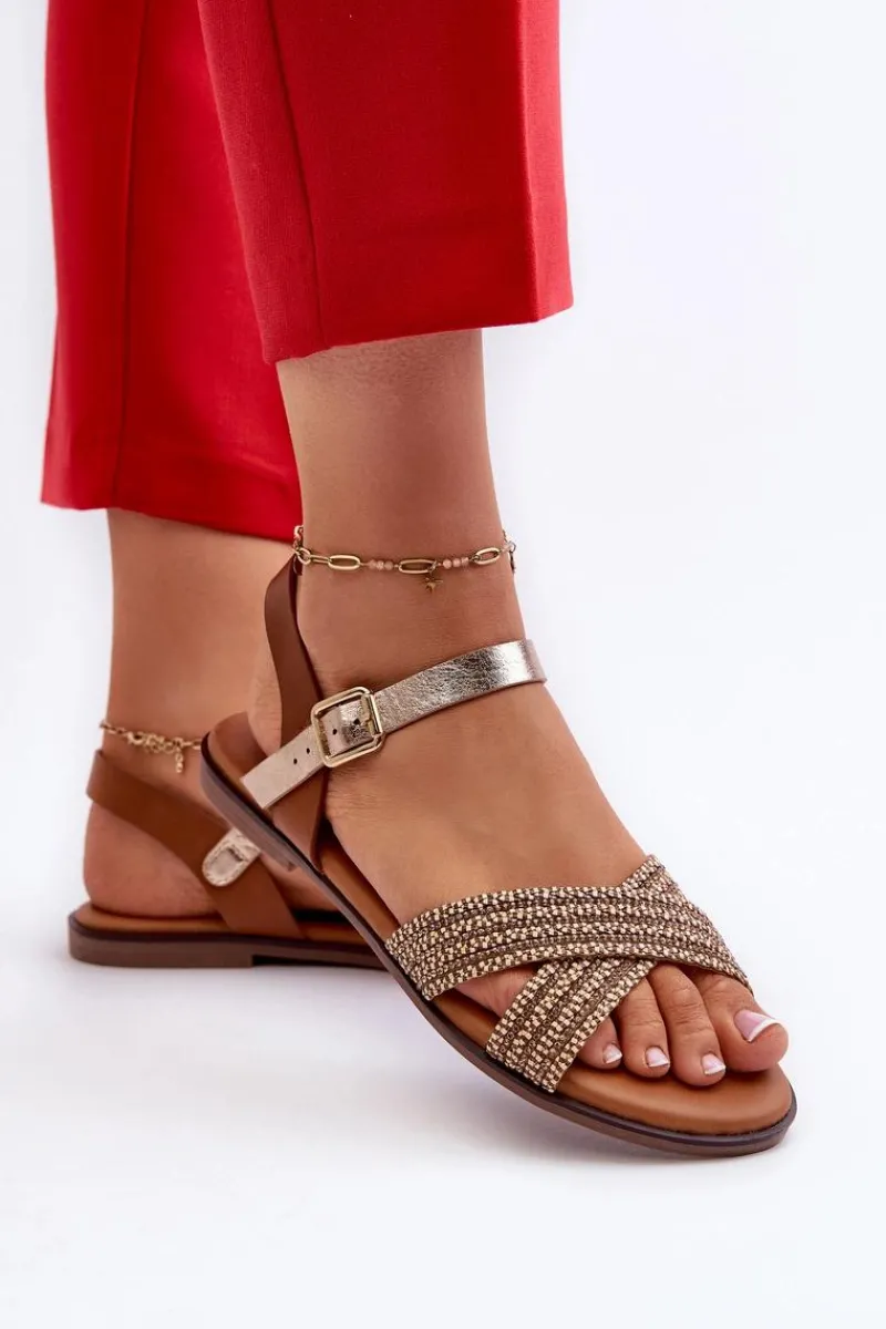 Sandały Płaskie>Damskie buty S.Barski Płaskie Sandały Damskie S.Barski MY923 Brązowe