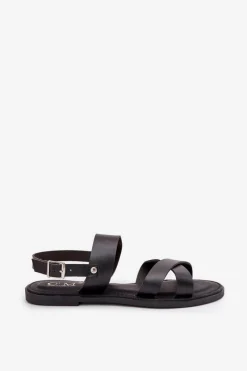 Sandały Płaskie><noscript><img width=