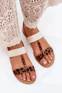 Sandały Płaskie><noscript><img width=