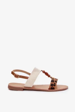 Sandały Płaskie><noscript><img width=