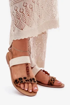 Sandały Płaskie><noscript><img width=