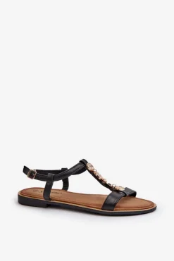 Sandały Płaskie><noscript><img width=