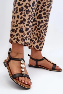 Sandały Płaskie><noscript><img width=