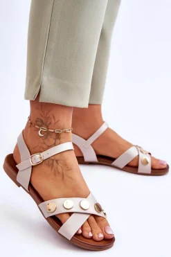 Sandały Płaskie><noscript><img width=