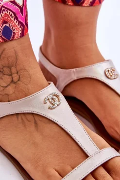 Sandały Płaskie><noscript><img width=