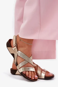 Sandały Płaskie><noscript><img width=