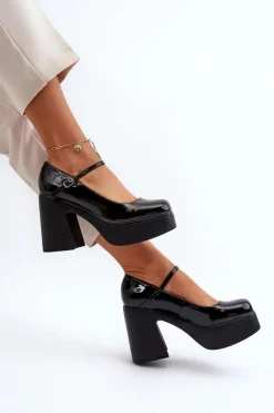 Półbuty Lakierowane><noscript><img width=