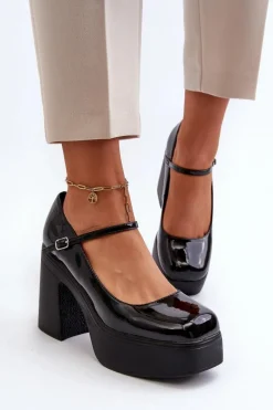 Półbuty Lakierowane><noscript><img width=