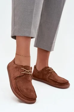 Sale Zazoo Półbuty Damskie Typu Barefoot Z Naturalnego Zamszu 327 Brązowe Brązowy