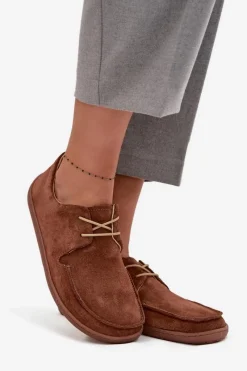 Sale Zazoo Półbuty Damskie Typu Barefoot Z Naturalnego Zamszu 327 Brązowe Brązowy