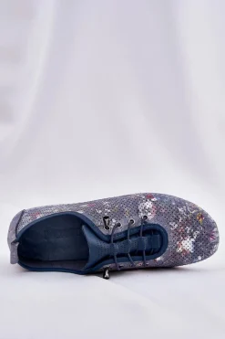 Clearance Półbuty Damskie Ze Skóry Naturalnej Wzorzyste 56C2691 e Damskie Półbuty Skórzane