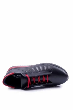 Discount Boto Półbuty Męskie Bednarek Skórzane Sportowe Czarne Geos