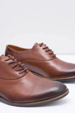 Półbuty Eleganckie></noscript>Boto Półbuty Męskie Bednarek Skórzane Wizytowe Brązowe Clark