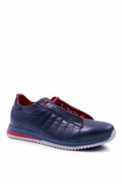 Bednarek Polish Shoes|Półbuty Casual>Boto Półbuty Męskie Bednarek Skórzane Sportowe Granatowe Geos
