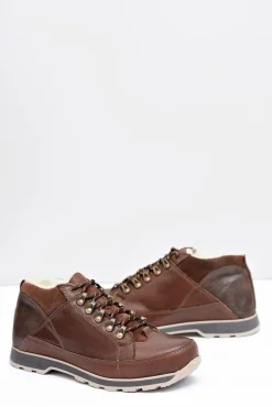 Outlet Boto Półbuty Męskie Brązowe Ocieplane Trafer